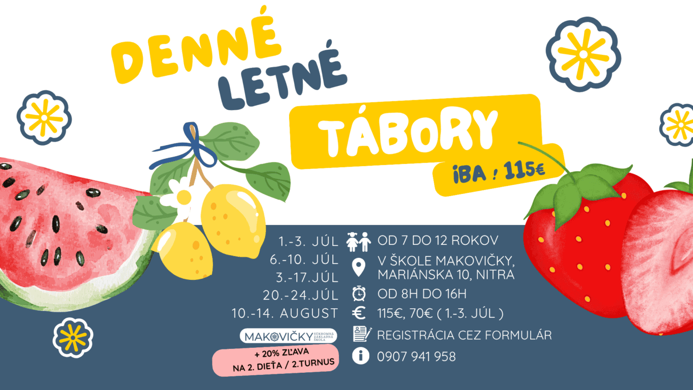 letne tabory a knizny klub 1920 x 1080 px - súkromná základná škola Makovičky v Nitre